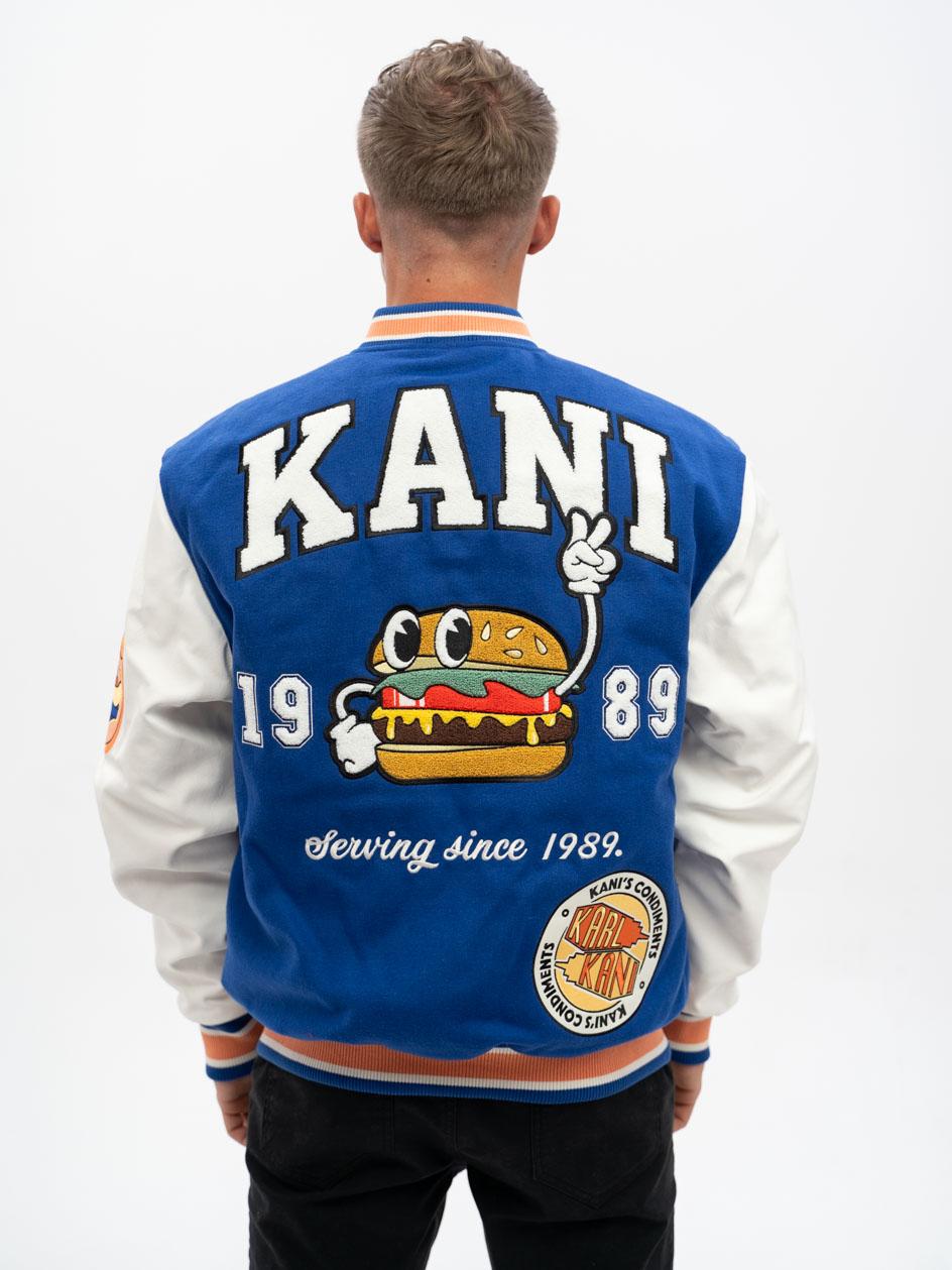 Kurka Baseball Męska Niebieska Karl Kani Block Patch College Jacket