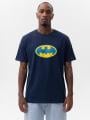 Koszulka Z Krótkim Rękawem Męska Granatowa MyStars Batman Print