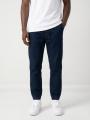 Spodnie Jeansowe Jogger Męskie Granatowe Jigga Wear Leather Patch