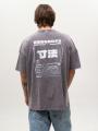 T-Shirt Oversize Męski Szary Acid Wash Point X Board