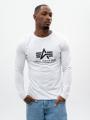 Koszulka Z Długim Rękawem Męska Biała Alpha Industries Basic