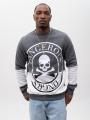 Bluza Bez Kaptura Męska Ciemna Szara MyStars Dangerous