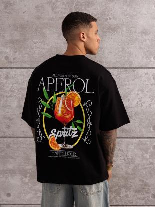 Koszulka Z Krótkim Rękawem Oversize Męska Czarna Jigga Wear