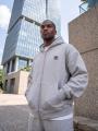 Bluza Z Kapturem Rozpinana Oversize Męska Szara Jigga Wear Crown
