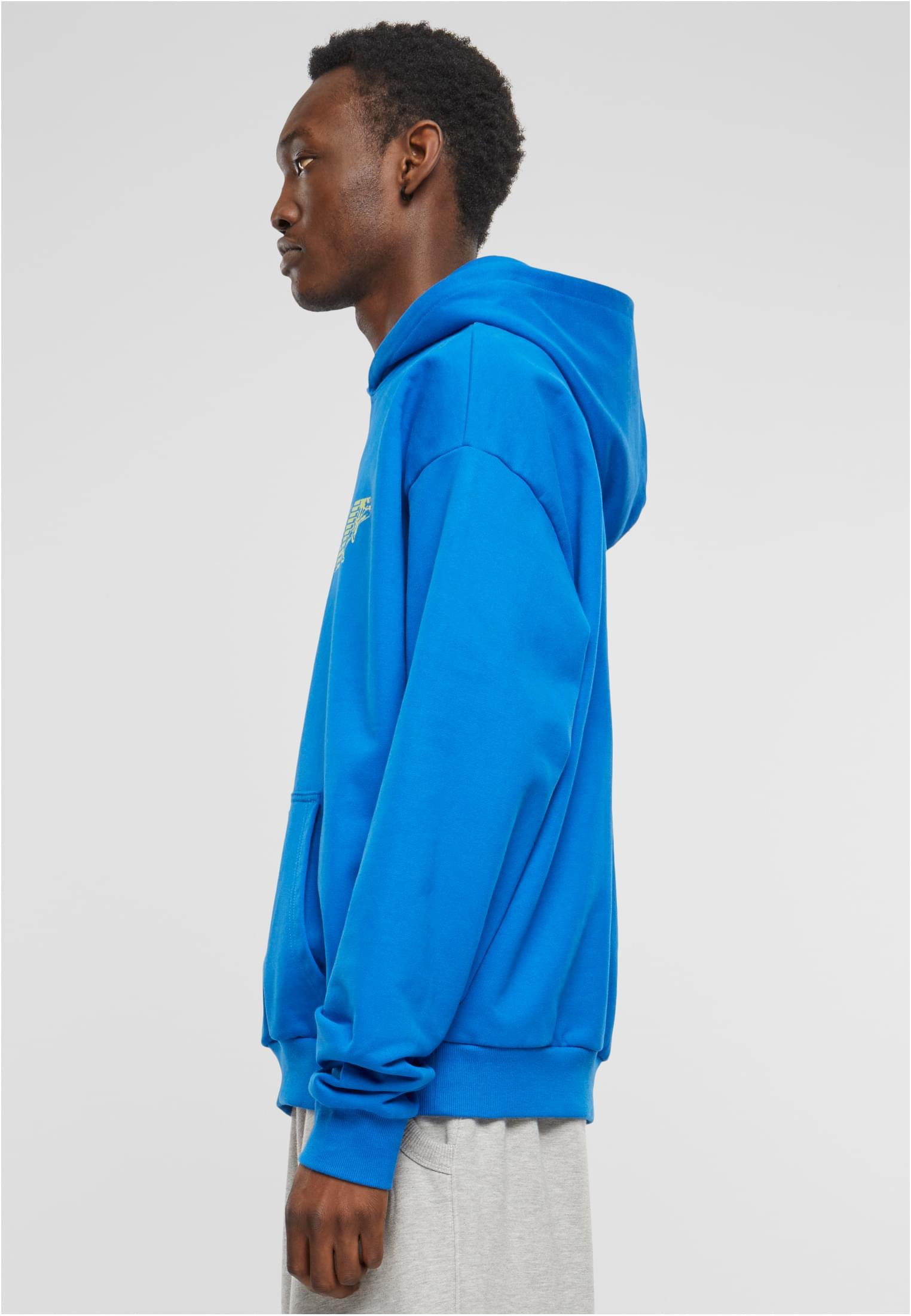 Bluza Z Kapturem Niebieska Męska Oversize Upscale Athletic