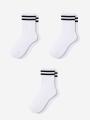 Zestaw 3 par Damskich Skarpet Białych Urban Socks Double Stripe