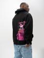 Bluza Z Kapturem Oversize Męska Czarna Jigga Wear G Panther