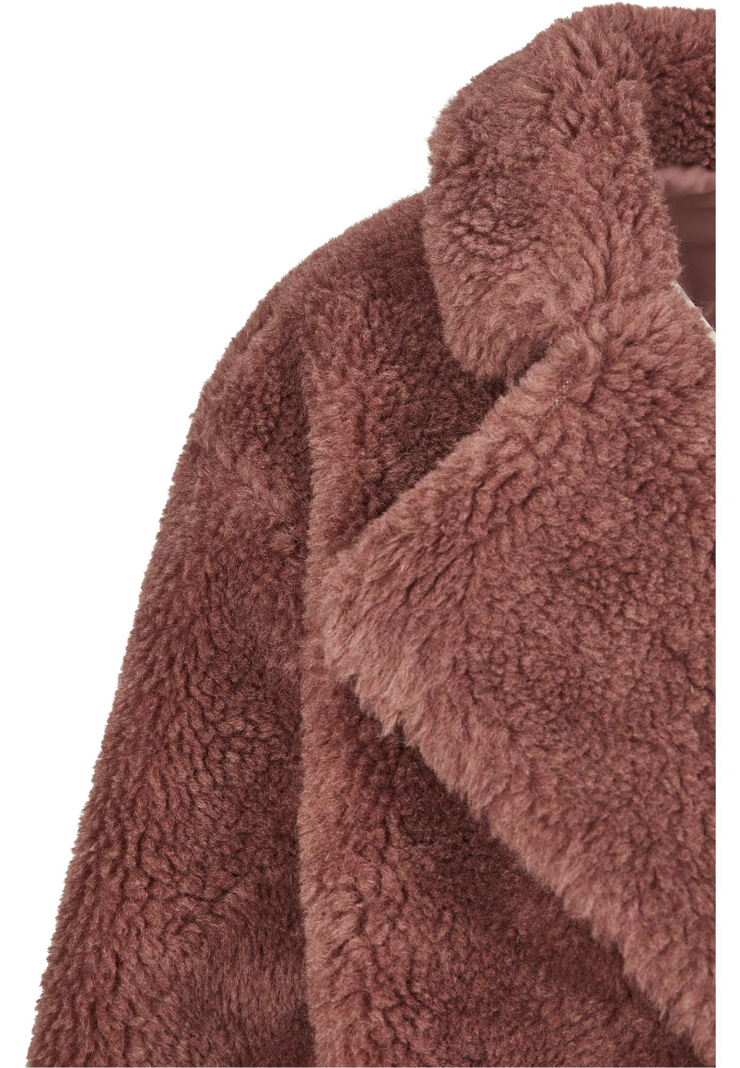 Kurtka Zimowa Oversize Sherpa Damska Różowa Urban Classics TB3058