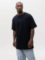 Koszulka Z Krótkim Rękawem Oversize Męska Czarna Prosto Jacquard Label