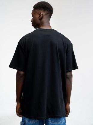 (な)いんLetters WESTERN SHIRTS ＭSIZE Koszulka Z Krótkim Rękawem Oversize Męska Czarna Wu Wear