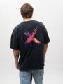 T-Shirt Oversize Męski Czarny Acid Wash Point X Vice
