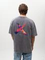 T-Shirt Oversize Męski Szary Acid Wash Point X Vice