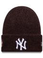 Czapka Zimowa Ciemna Brązowa New Era MLB NY New York Yankees WS Beanie