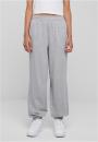 Spodnie Dresowe Damskie Szare Build Your Brand BY265 Wysoki Stan