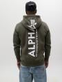 Rozpinana Bluza Z Kapturem Męska Zielona Alpha Industries Back Print