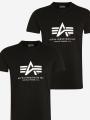 Zestaw 2 T-Shirtów Męskiech Czarnych Alpha Industries Basic