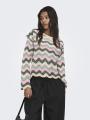 Sweter Damski Różowy / Beżowy Only OnlAsa LS Wave Structure