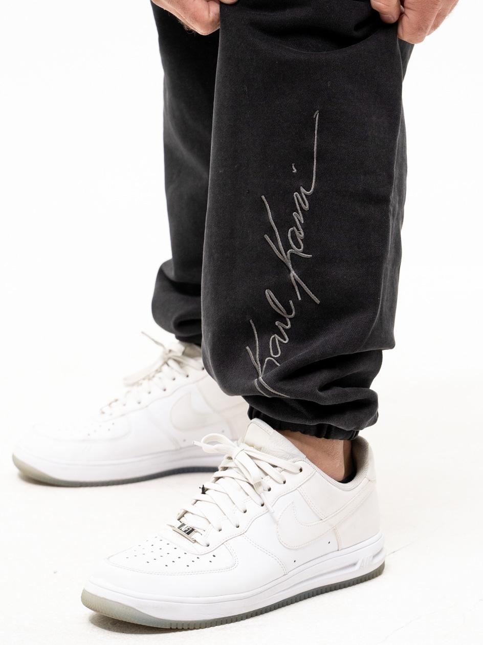 Spodnie Dresowe Męskie Czarne Karl Kani Autograph Heavy