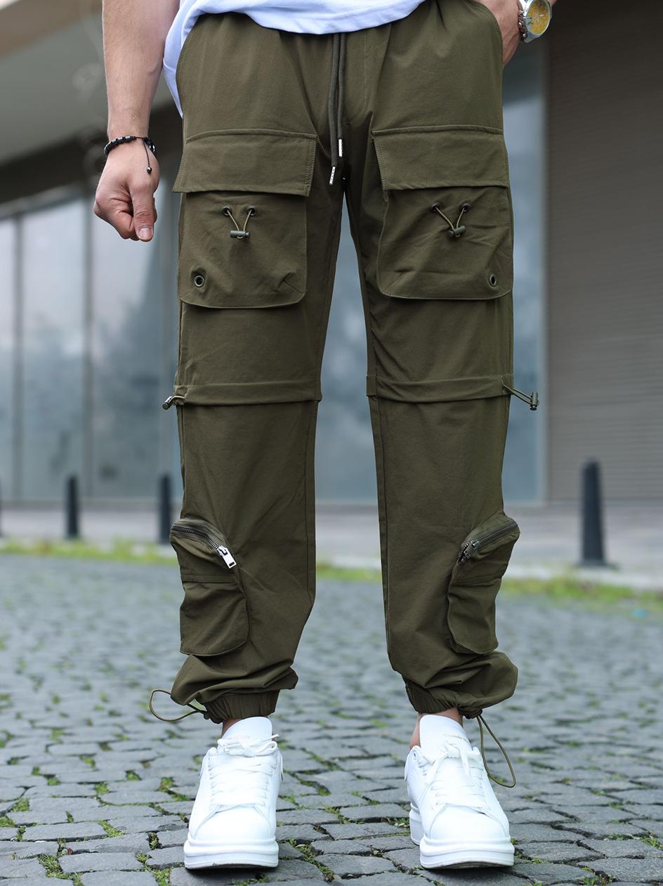 【BAON】[unisex] Mascy jorge banding pants Spodnie medyczne męskie- joggery GENUS oliwkowy (ściągacz