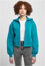 Bluza Z Kapturem Rozpinana Oversize Damska Zielona Urban Classics TB4766