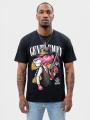 Koszulka Z Krótkim Rękawem Męska Czarna MyStars Pink Panther Gentlemen