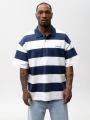 Koszulka Polo Męska Niebieska / Kremowa Carhartt WIP Delray