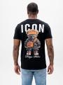 Koszulka Z Krótkim Rękawem Slim Męska Czarna MyStars Icon Bear