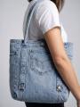 Torebka Jeansowa Damska Nebieska i8 Casual