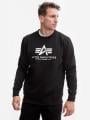 Bluza Bez Kaptura Męska Czarna Alpha Industries Basic Big Logo