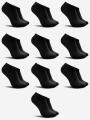 Zestaw 10 Par Niskich Skarpet Bawełnianych Czarnych Urban Socks Classic Cotton