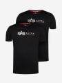Zestaw 2 T-Shirtów Męskiech Czarnych Alpha Industries Alpha Label