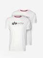 Zestaw 2 T-Shirtów Męskich Białych Alpha Industries Alpha Label