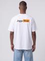 T-Shirt Oversize Męski Biały Jigga Wear Logo Hub