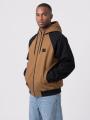 Kurtka Softshell Męska Beżowa / Czarna Elade Leather Patch