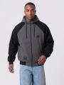 Kurtka Softshell Męska Ciemna Szara / Czarna Elade Leather Patch