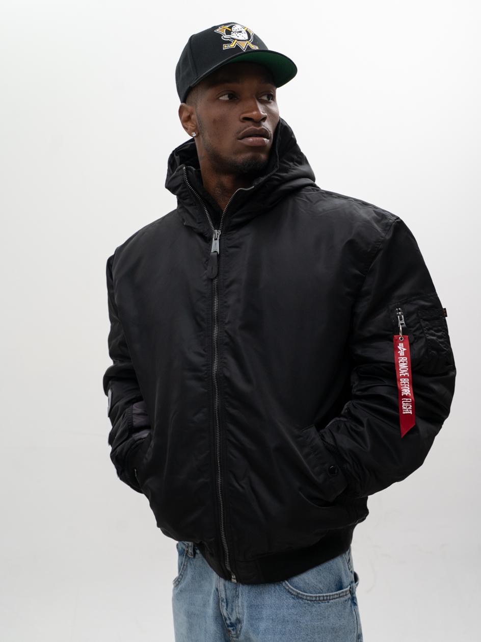 Kurtka Męska Czarna Alpha Industries MA-1 Hooded Studio Jacket