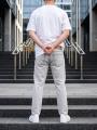 Spodnie Jeansowe Regular Męskie Czarne Sprane Wash Jigga Wear Crown
