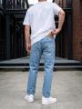 Spodnie Jeansowe Regular Męskie Jasne Niebieskie Jigga Wear Crown