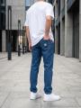 Spodnie Jeansowe Regular Męskie Niebieskie Blue Bird Jigga Wear Crown
