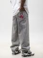 Spodnie Jeansowe Super Baggy Męskie Jasne Szare Jigga Wear G Panther