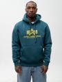 Bluza Z Kapturem Męska Morska Zielona Alpha Industries Basic