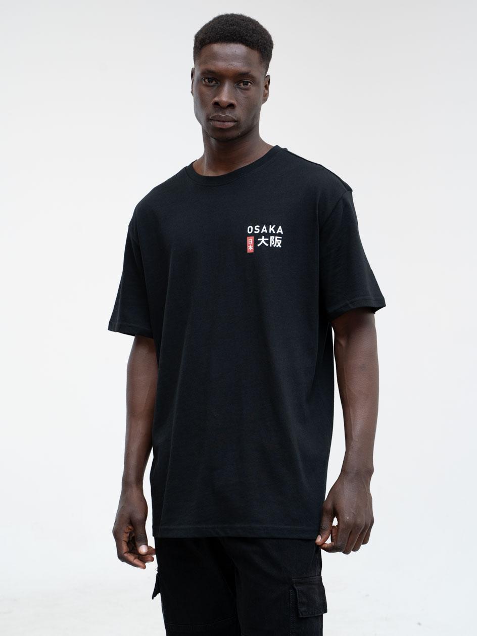 Koszulka Z Krótkim Rękawem Oversize Męska Czarna MyStars Osaka