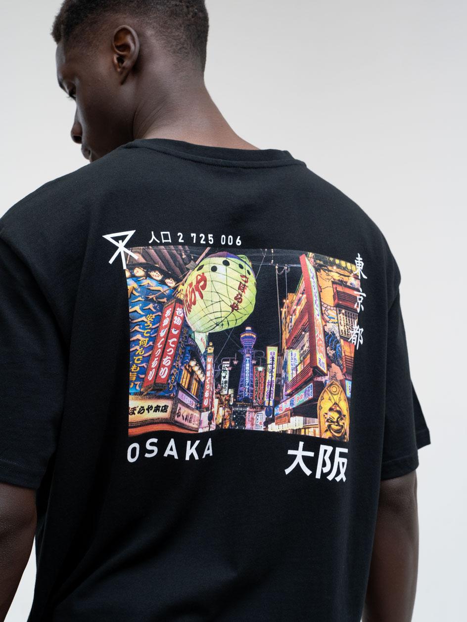 Koszulka Z Krótkim Rękawem Oversize Męska Czarna MyStars Osaka