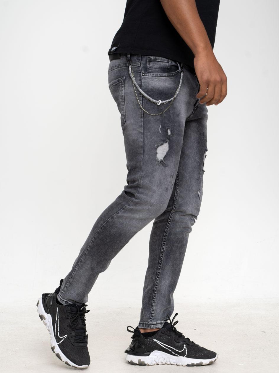 【U LAN】Griner Damage Wide Denim Pants Clogger_Denim_Womens_Trousers_