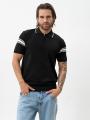 Koszulka Polo Swetrowa Męska Czarna Jigga Wear Stripe