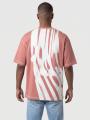 Koszulka Z Krótkim Rękawem Oversize Męska Różowa Plus Eighteen Stitch
