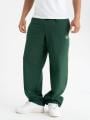 Spodnie Dresowe Baggy Męskie Zielone Jigga Wear Haft Logo Drawcord
