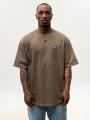 Koszulka Z Krótkim Rękawem Męska Khaki Mass Signature Patch