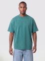 T-shirt Oversize Męski Zielony Z Efektem Sprania UrbanCity No Logo