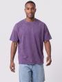 T-shirt Oversize Męski Fioletowy Z Efektem Sprania UrbanCity No Logo